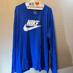 Nike Royal Blue Long Sleeve Dri-fit Shirt